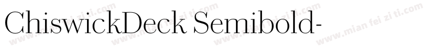 ChiswickDeck Semibold字体转换